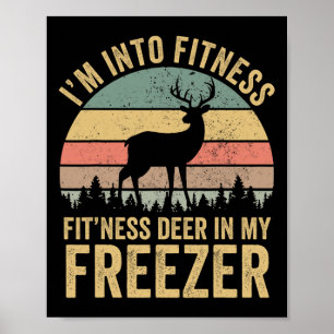 Affiche Drôle je suis dans le fitness Fitness Cerf dans mo