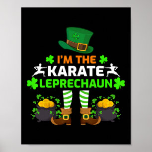 Affiche Drôle Je suis le Karate Leprechaun Karate St. Patr