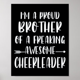 Affiche Drôle, je suis un frère cheerleader fier d'une men