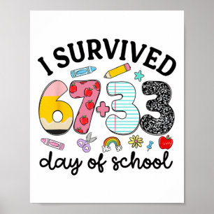 Affiche Drôle je survivais 100 jours de célébration de l'é