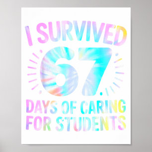 Affiche Drôle Je Survivécu 67 Jours D'infirmière Scolaire