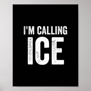 Affiche Drôle je téléphone à la glace Fun Gag Nouveauté Po