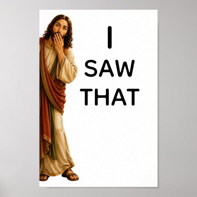 Affiche Drôle Jésus J'ai Vu Ça (Devant)