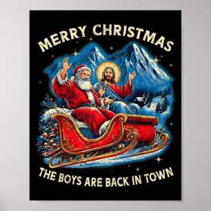 Affiche Drôle Jésus Santa The Boys sont de retour en ville