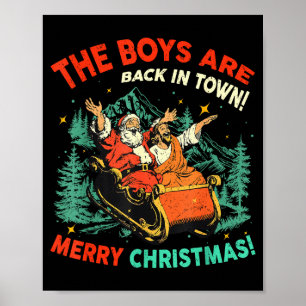 Affiche Drôle Jésus Santa The Boys sont de retour en ville
