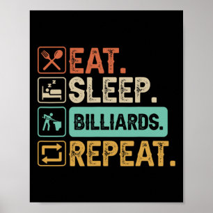 Affiche Drôle Jeu de Billard 9-ball Joueur Papa Cue Stick 