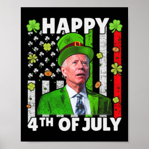 Affiche Drôle Joe Biden Happy 4 juillet Confus St Part