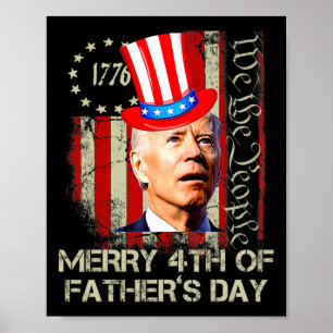 Affiche Drôle Joe Biden Heureux 4ème Des Chemises Fêtes de