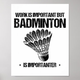 Affiche Drôle Joueur Badminton Love Shuttle Design 12