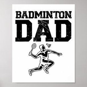 Affiche Drôle Joueur Badminton Love Shuttle Design 2