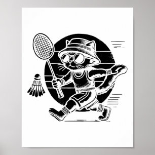 Affiche Drôle Joueur Badminton Love Shuttle Design 25