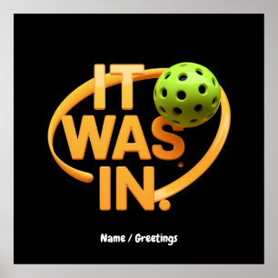 Affiche Drôle joueur de Pickleball "Il était dans" Paddleb