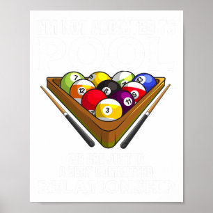 Affiche Drôle Joueur De Piscine Cadeau Pour Hommes Cool Ad