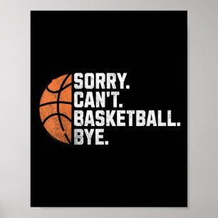 Affiche Drôle Joueur entraîneur de l'équipe de basket Déso