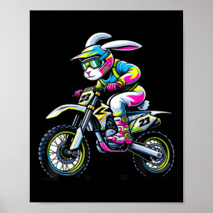 Affiche Drôle Joueur Vélo Joueur lapin Enfants Filles Homm