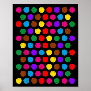 Affiche Drôle Jour Joyeux Point Polka Dot Art Étudiants En