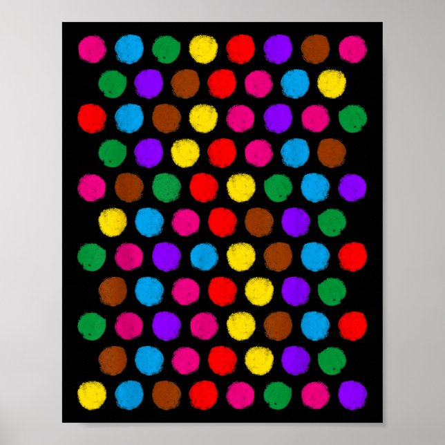 Affiche Drôle Jour Joyeux Point Polka Dot Art Étudiants En (Devant)