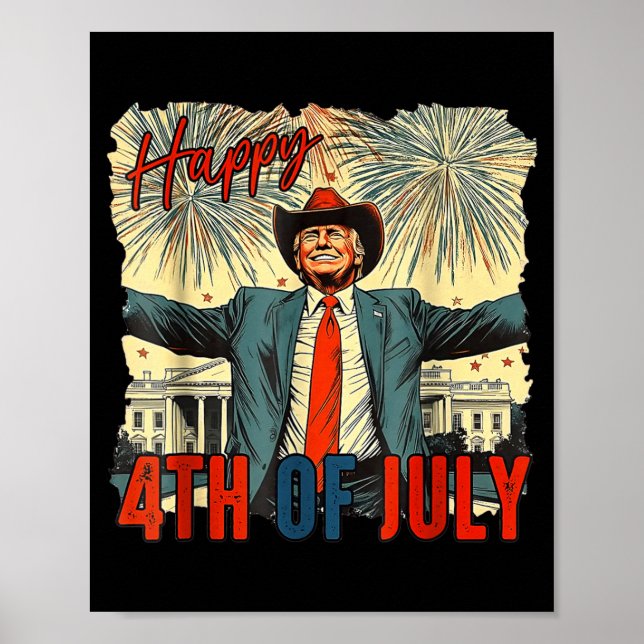 Affiche Drôle Joyeux 4 juillet Jour de l'Indépendance (Devant)