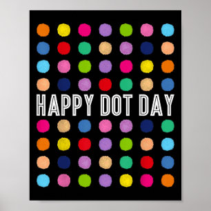 Affiche Drôle Joyeux Jour Point Art à Points Élèves Enfant