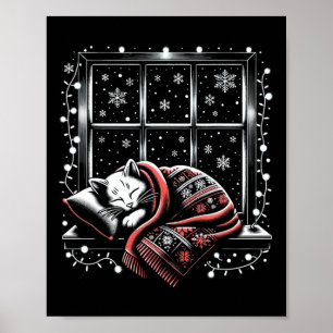 Affiche Drôle Joyeux Noël Cadeaux Chat Pour Maman Chat Fem