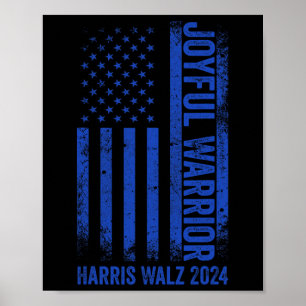 Affiche Drôle Joyful Warrior Harris Waltz 2024 États-Unis