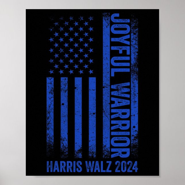 Affiche Drôle Joyful Warrior Harris Waltz 2024 États-Unis (Devant)