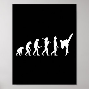 Affiche Drôle Karate Evolution Cadeau Pour Les Artistes Ma