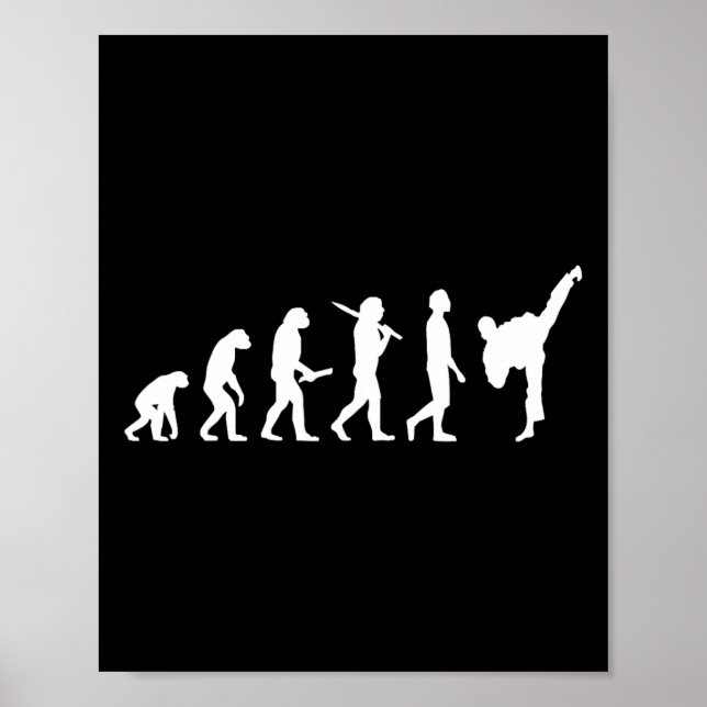 Affiche Drôle Karate Evolution Cadeau Pour Les Artistes Ma (Devant)