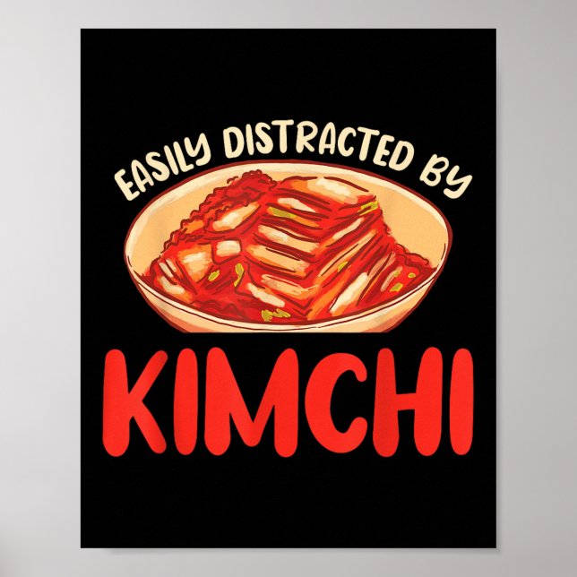 Affiche Drôle Kimchi Dit Coréen Amoureux Du Barbecue (Devant)