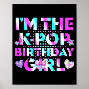 Affiche Drôle la k-pop filles d'anniversaire amoureux de m