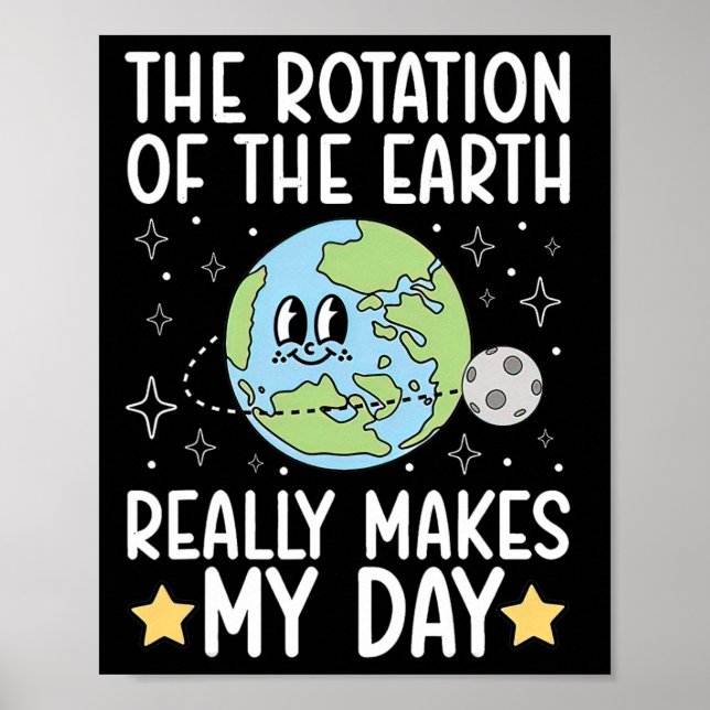 Affiche Drôle La Rotation Du.earth Fait Vraiment Mon.da (Devant)