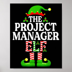 Affiche Drôle Le Chef de Projet Elf Noël Famille Tissu