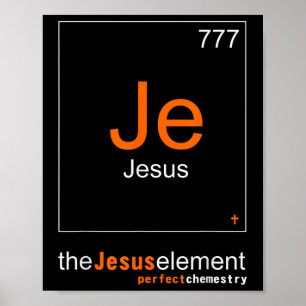 Affiche Drôle Les Éléments De La Chimie De Jésus-Christ