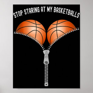 Affiche Drôle Les Femmes De Basket-Ball Cessent De Se Pose