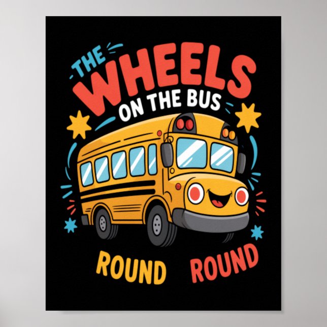 Affiche Drôle Les Roues Sur Le Bus (Devant)