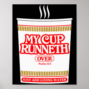 Affiche Drôle Ma Coupe Runneth Sur Christian Scripture Psa