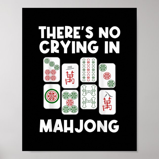 Affiche Drôle Mahjong Cadeau Pour Hommes Femmes Jeu De Car (Devant)