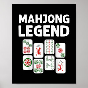 Affiche Drôle Mahjong Cadeau Pour Hommes Femmes Jeu De Car