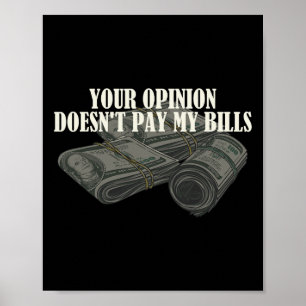 Affiche Drôle Maman Slogan Graphisme Votre opinion ne &#;