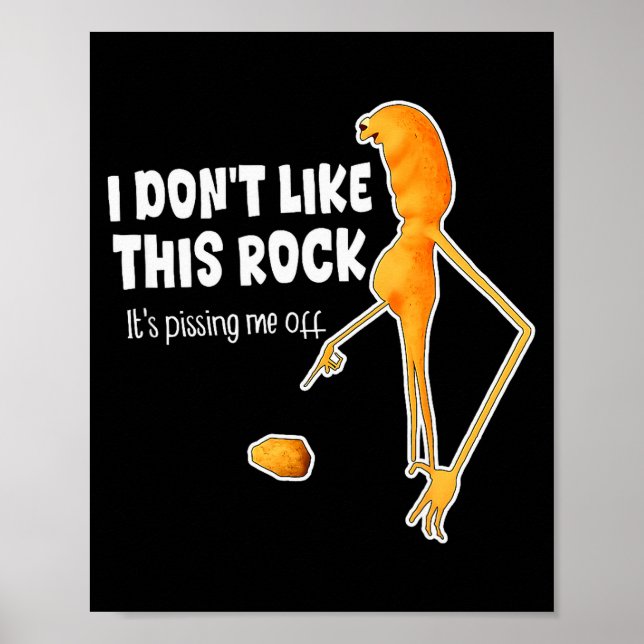 Affiche Drôle Marcus Le Ver Memes Je n'aime pas ce Rock  (Devant)