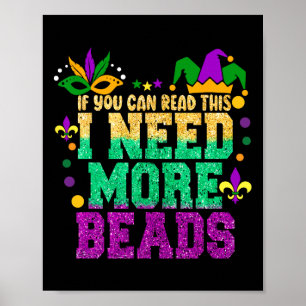 Affiche Drôle Mardi Gras Costume de fête Masque Hommes Fem