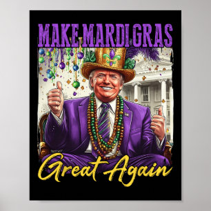 Affiche Drôle Mardi Gras Donald Trump Mardi Gras Américain