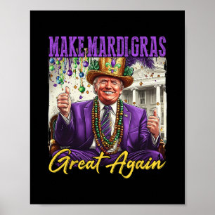 Affiche Drôle Mardi Gras Donald Trump Mardi Gras Américain