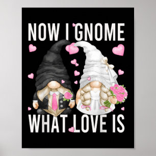 Affiche Drôle Mariage Gnome Couple Pun Love Dire Pour Gro