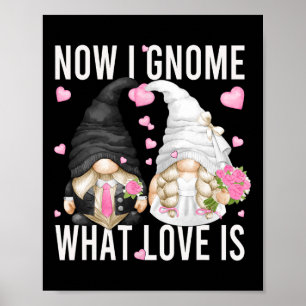 Affiche Drôle Mariage Gnome Couple Pun Love Dire Pour Gro