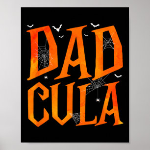 Affiche Drôle Mens Dadcula Halloween Papa Costume Momster
