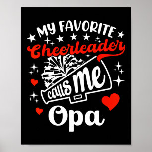 Affiche Drôle Mes Pom-pom girl Favoris M'Appelle Opa Cheer