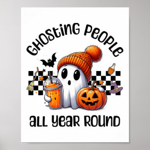 Affiche Drôle mignon Déplaisant Fantôme Halloween Graphism