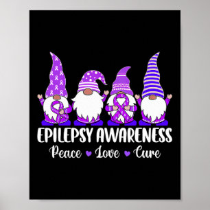 Affiche Drôle mignon Gnomes Paix espoir amour épilepsie