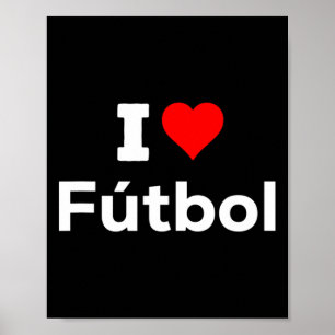 Affiche Drôle Mignon Je Cœur Amour Futbol Sport Football A